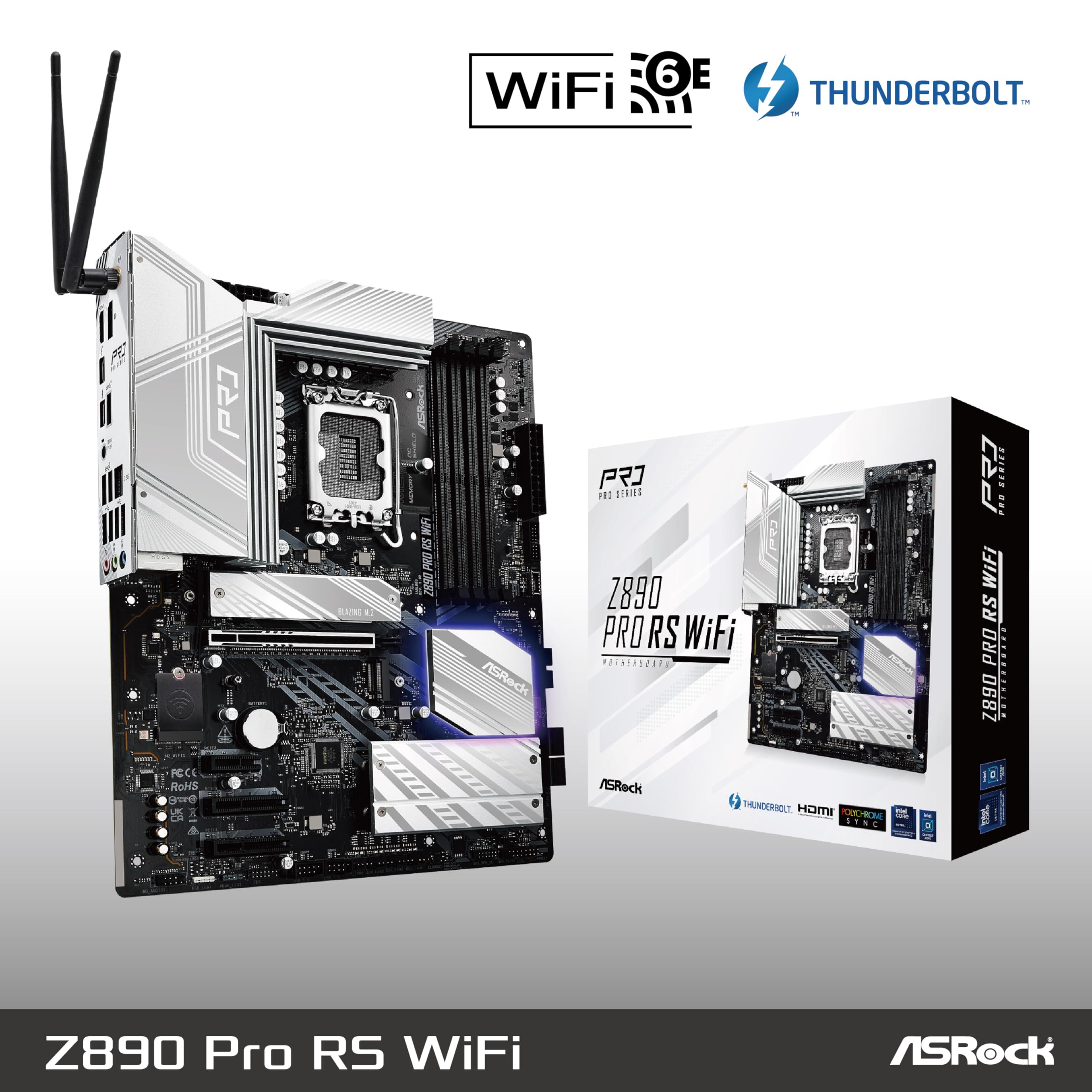 ASRock Z890 PRO RS WiFi マザーボード ASRock > Z890 Pro RS WiFi White
